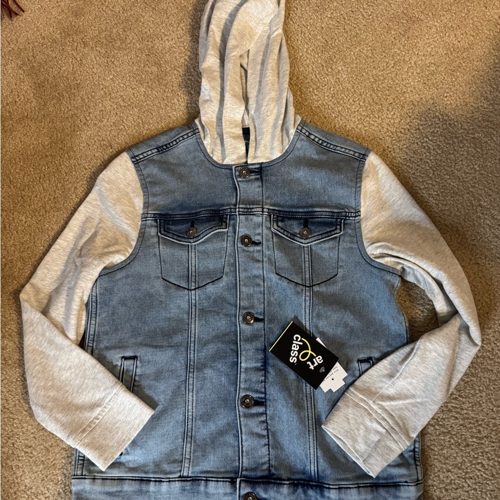 Art Class Blue and Gray Denim Jacket, NWT